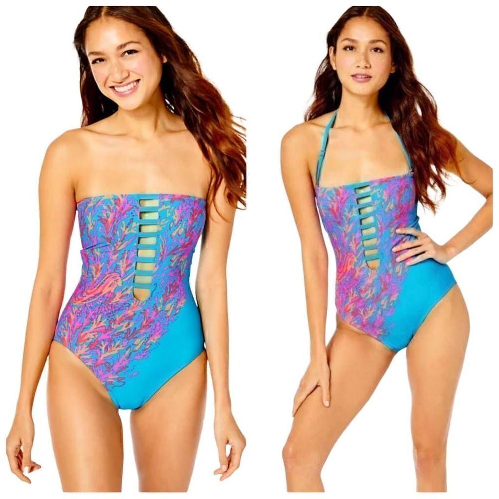 Lilly Pulitzer Teslee One Piece Swimsuit in Turquoise Oasis Size 0